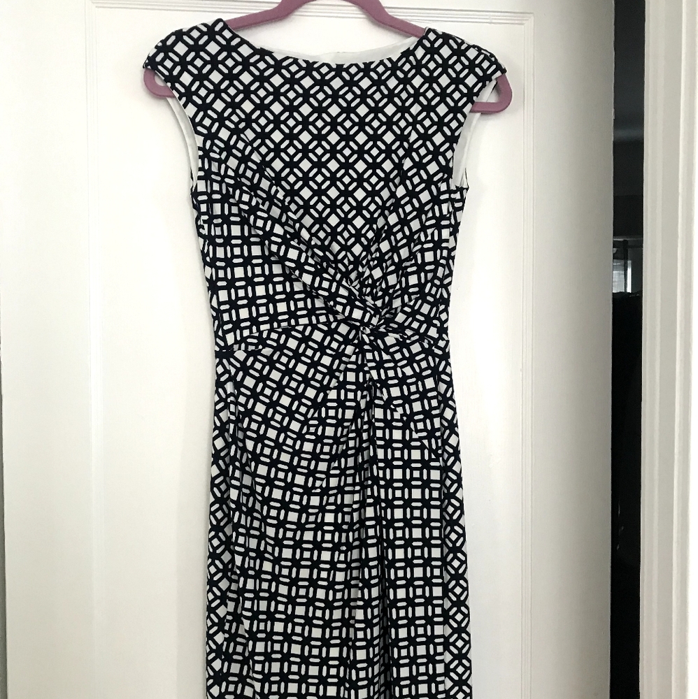 Navy blue and white dress